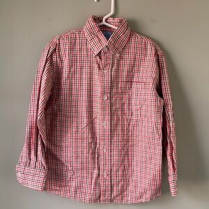 bella bliss Kids Red, White, Orange, Green Checkered Button Down Shirt